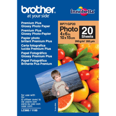 BROTHER fotópapír 10x15 cm fényes 20 lap (BP71GP20) (BP71GP20)