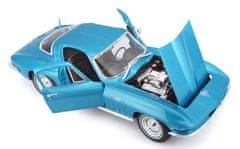 Maisto Metál világoskék Chevrolet Corvette 1965 modell 1:18