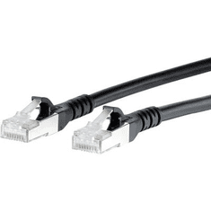 Metz Connect RJ45 Hálózati csatlakozókábel, CAT 6A S/FTP [1x RJ45 dugó - 1x RJ45 dugó] 0,5 m, fekete BTR Netcom (1308450500-E)