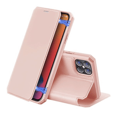 Dux Ducis Apple iPhone 12 Pro Max, Oldalra nyíló tok, stand, Skin X, rózsaszín (G107840)