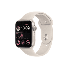 Apple Watch SE (2022) GPS 44mm csillagfény alumíniumtok, csillagfény sportszíj (MNJX3CM/A) (MNJX3CM/A)