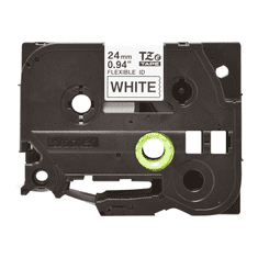 BROTHER flexible ID tape TZe-FX251 - Black on white (TZEFX251)