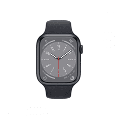Apple Watch S8 GPS 41mm Fekete tok, Fekete Szíj (APPLE-MNP53CM-A)