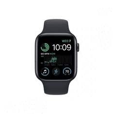 Apple Watch SE2 GPS 44mm Fekete tok, Fekete Szíj (APPLE-MNK03CM-A)