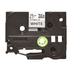 BROTHER flexible ID tape TZe-FX241 - Black on white (TZEFX241)