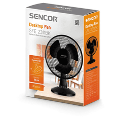 SENCOR SFE 2311BK asztali ventilátor 23cm fekete (SFE 2311BK)