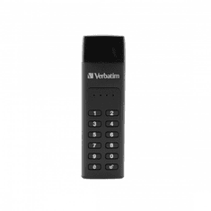 Verbatim Pen Drive 128GB Keypad Secure fekete USB-C (49432) (49432)