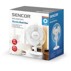 SENCOR SFE 2327WH asztali ventilátor 23 cm fehér (SFE 2327WH)