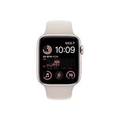 Apple Watch SE (2022) GPS 44mm csillagfény alumíniumtok, csillagfény sportszíj (MNJX3CM/A) (MNJX3CM/A)