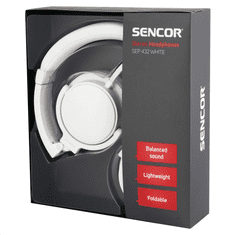 SENCOR SEP 432 WHITE mikrofonos fejhallgató fehér (SEP 432 WHITE)