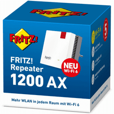 FRITZ!Repeater 1200 AX 3000 Mbit/s Ethernet/LAN csatlakozás Wi-Fi Fehér 1 dB (20002974)