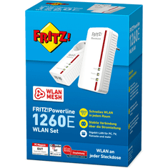 FRITZ!Powerline 1260E WLAN Set 1200 Mbit/s Ethernet/LAN csatlakozás Wi-Fi Fehér (20002795)