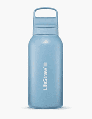 LifeStraw LGV41SBLWW Go 2.0 rozsdamentes acél vízszűrő palack 1l izlandi kék