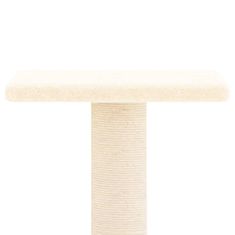 Vidaxl krémszínű macskabútor szizál kaparófákkal 73 cm 172034