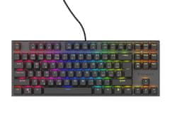 Genesis csendes játék billentyűzet THOR 303/TKL/RGB/Outemu Peach/Vezeték nélküli USB/CZ-SK elrendezés/Fekete