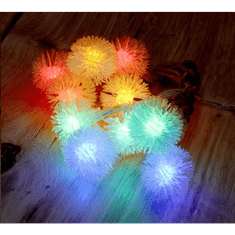 Iris Zúzmara alakú 3cm/1,5m/több színű/10db LED-es/2xAA elemes fénydekoráció (314-02) (314-02)