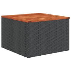 Greatstore 9 részes fekete polyrattan kerti ülőgarnitúra párnákkal