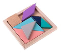 WOWO Tangram Puzzle Fa kockák 11,5 cm x 11,5 cm