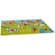 WOWO Fából készült puzzle - Farm formák