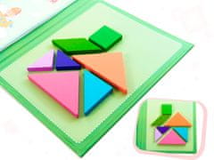 WOWO Tangram 3D mágneses puzzle blokkok - könyvek