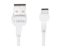 WOWO L-BRNO USB gyorstöltő kábel - USB Type-C NB132 fehér