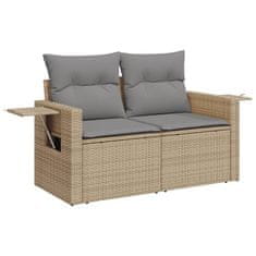 Greatstore 14 részes bézs polyrattan kerti ülőgarnitúra párnával