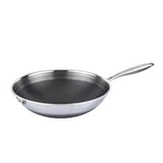 Northix Wok serpenyő 32cm - Rozsdamentes acél 