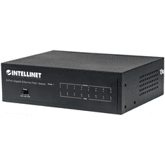 Intellinet 561204 hálózati kapcsoló Vezérelt Gigabit Ethernet (10/100/1000) Ethernet-áramellátás (PoE) támogatása Fekete (561204)