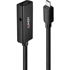 Lindy 43356 hálózati csatlakozó USB 3.2 Gen 1 (3.1 Gen 1) Type-C 5000 Mbit/s Fekete (43356)