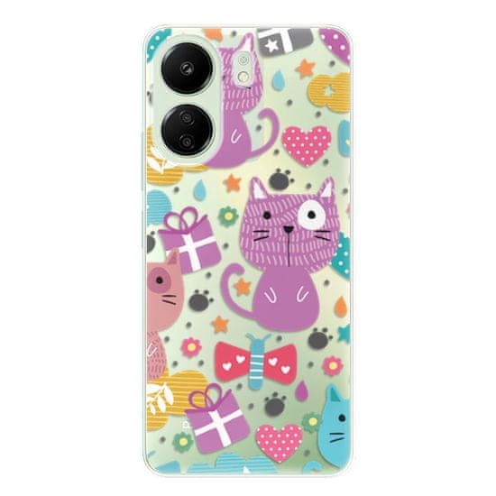 iSaprio Cat pattern 01 szilikon tok Xiaomi Redmi 13C