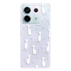 iSaprio Cat pattern 05 - white szilikon tok Xiaomi Redmi Note 13 Pro 5G / Poco X6 5G