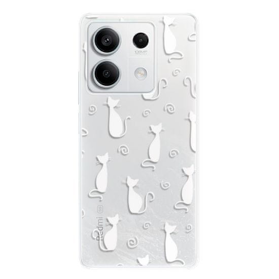 iSaprio Cat pattern 05 - white szilikon tok Xiaomi Redmi Note 13 5G