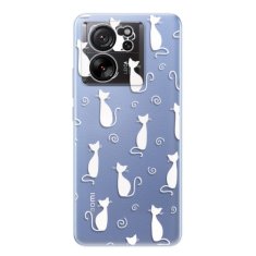 iSaprio Cat pattern 05 - white szilikon tok Xiaomi 13T / 13T Pro