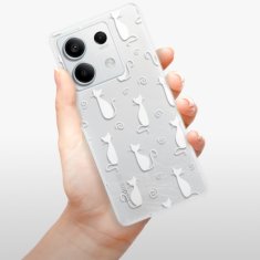 iSaprio Cat pattern 05 - white szilikon tok Xiaomi Redmi Note 13 5G