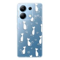 iSaprio Cat pattern 05 - white szilikon tok Xiaomi Redmi Note 13