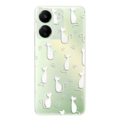 iSaprio Cat pattern 05 - white szilikon tok Xiaomi Redmi 13C