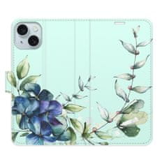 iSaprio Blue Flowers flip tok Apple iPhone 15 Plus