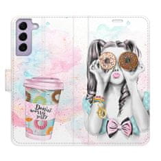 iSaprio Donut Worry Girl flip tok Samsung Galaxy S22 5G