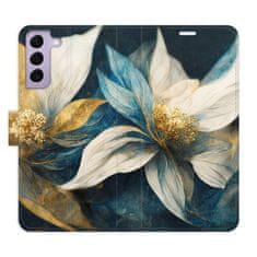 iSaprio Gold Flowers flip tok Samsung Galaxy S22 5G