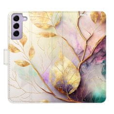 iSaprio Gold Leaves 02 flip tok Samsung Galaxy S22 5G