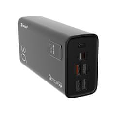 Tracer Modi, 30 000 mAh, 20W, QC3.0, Fast Charge, USB Type-C, Fekete, Külső akkumulátor