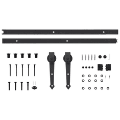 Vidaxl tömör fenyőfa tolóajtó fémszerelék szettel 70 x 210 cm (3203236)