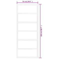 Vidaxl fekete ESG üveg és alumínium tolóajtó 76 x 205 cm (151014)