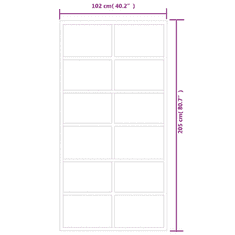 Vidaxl fekete ESG üveg és alumínium tolóajtó 102 x 205 cm (151019)