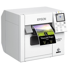 Epson CW-C4000e (mk) címkenyomtató Tintasugaras Szín 1200 x 1200 DPI 102 mm/sec Vezetékes (C31CK03102MK)