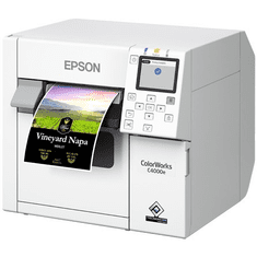 Epson CW-C4000e (mk) címkenyomtató Tintasugaras Szín 1200 x 1200 DPI 102 mm/sec Vezetékes (C31CK03102MK)