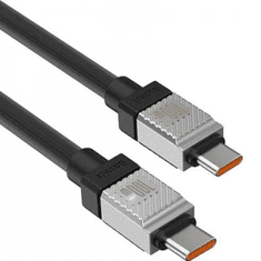 BASEUS USB Type-C töltő- és adatkábel, USB Type-C, 200 cm, 100W, törésgátlóval, gyorstöltés, PD, Coolplay, CAKW000301, fekete (G146346)