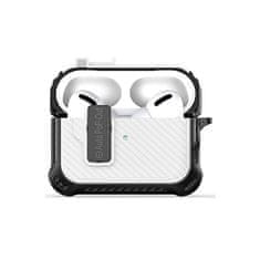 TKG AirPods Pro 2 tartó - Dux Ducis Peci - fehér carbon mintás tok