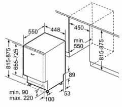 BOSCH Beépíthető mosogatógép SPV4HKX10E