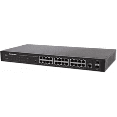 Intellinet 560917 hálózati kapcsoló Vezérelt Gigabit Ethernet (10/100/1000) 1U Fekete (560917)